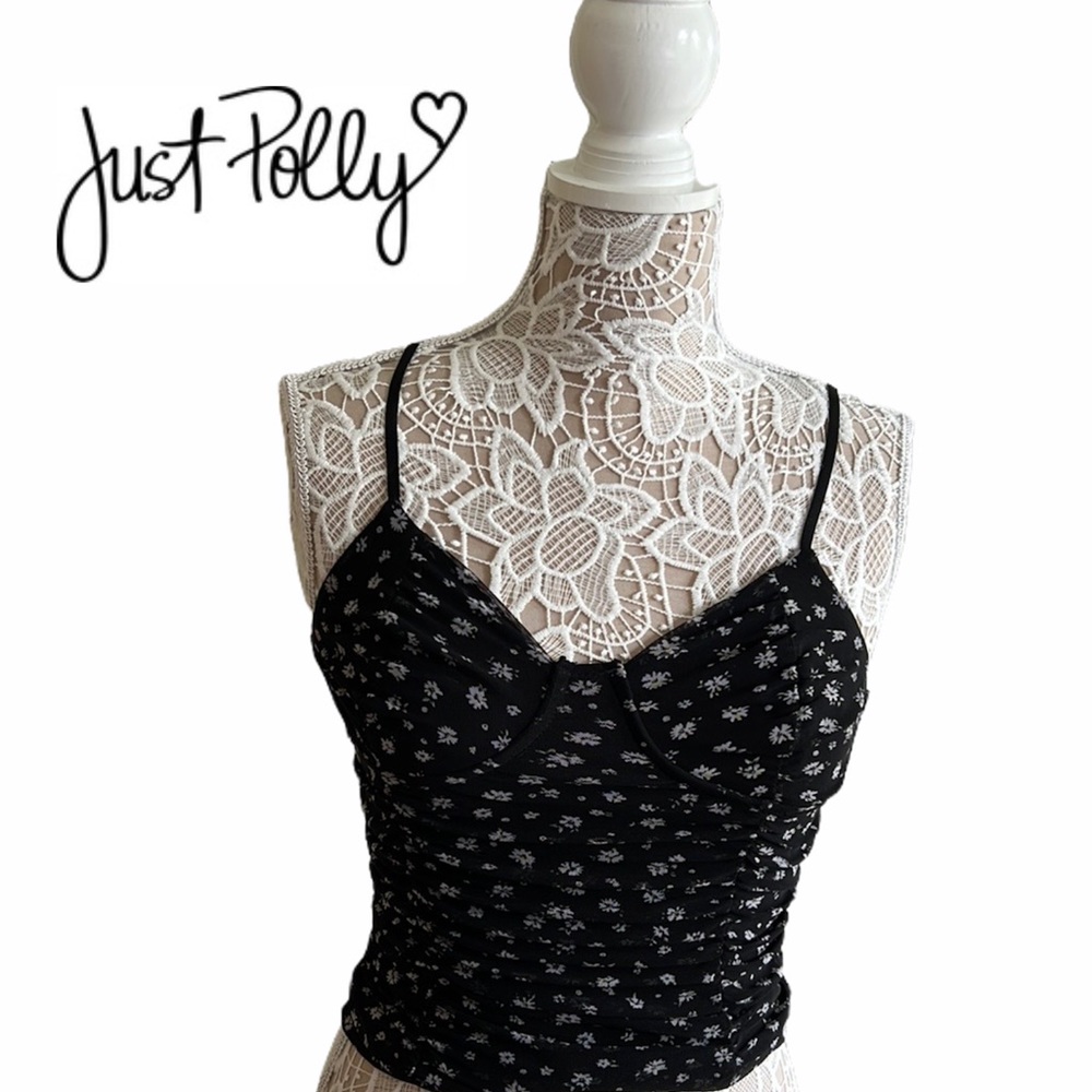 Just Polly New York flower bralette crop top